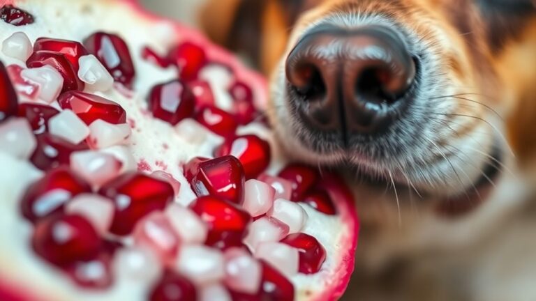 dogs and pomegranate seeds