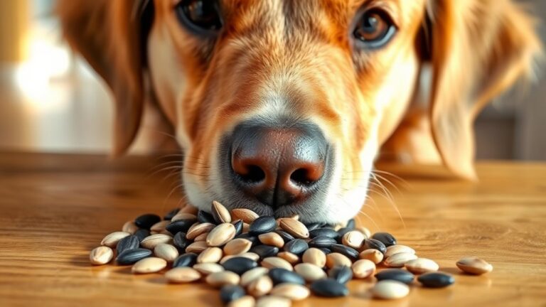 dogs and sunflower seeds