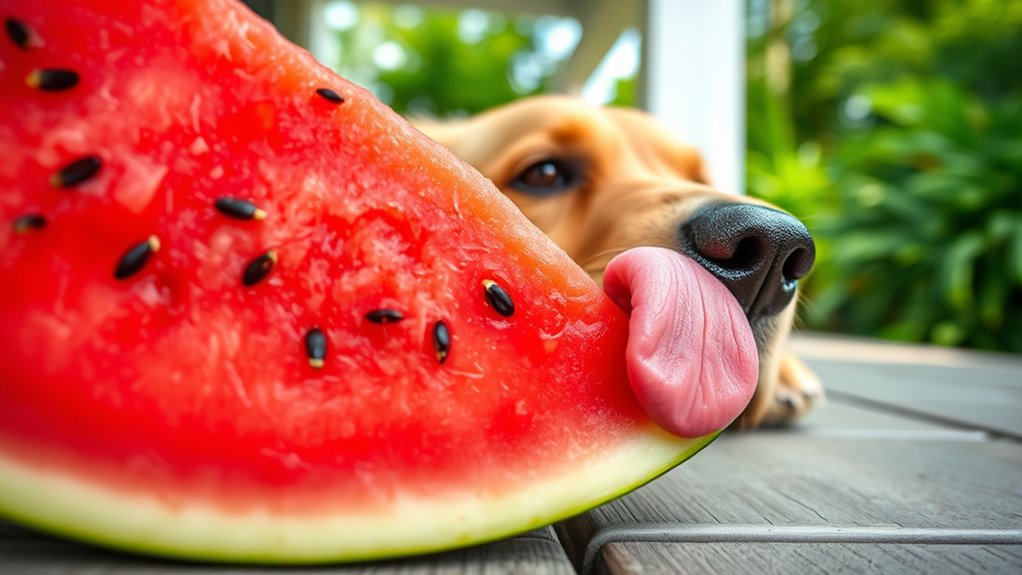 dogs and watermelon seeds