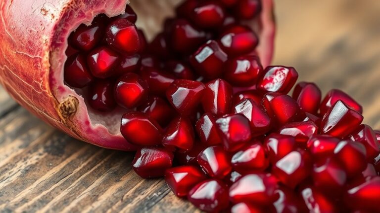 enjoying pomegranate seed delicacies