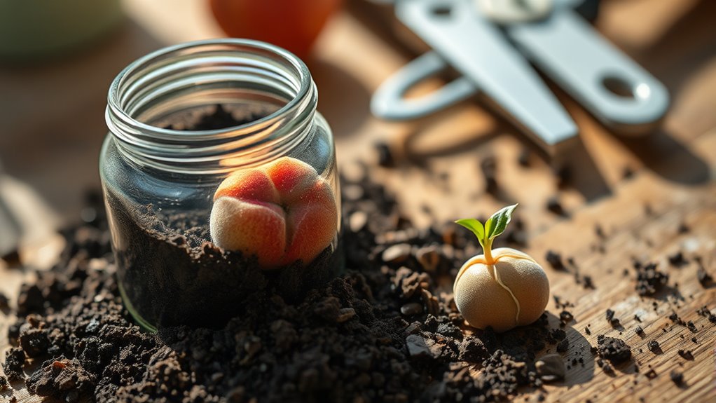 germinating peach seeds easily