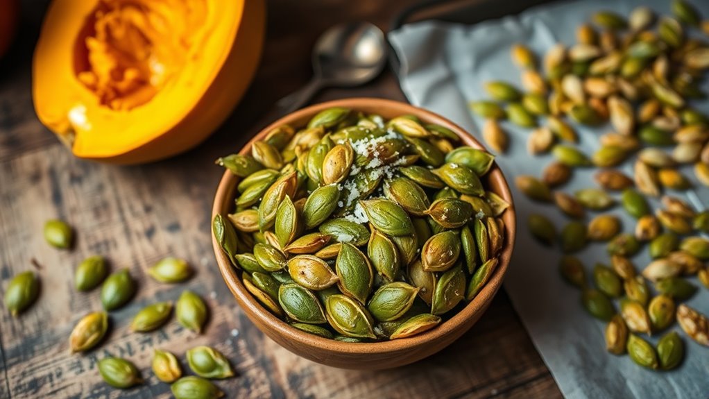 perfectly roasted pumpkin seeds