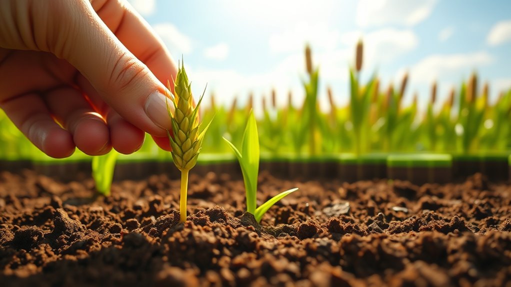 plant seeds water grow
