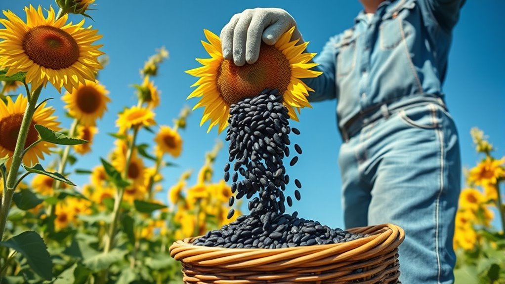 sunflower seed harvesting process